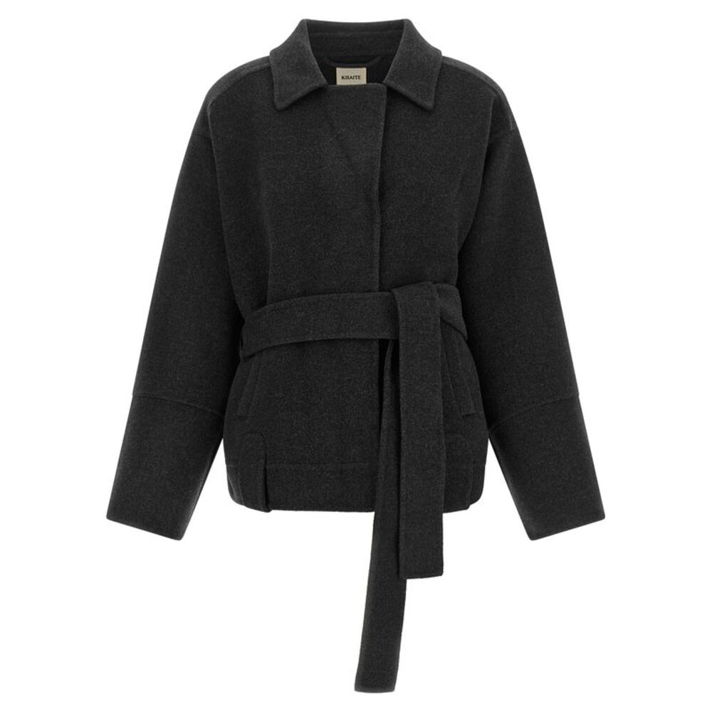 Khaite Gray Wool Full-Length Women's Jacket